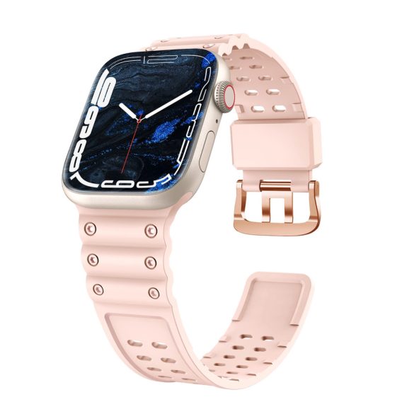Triple Protection Strap Apple Watch 1/2/3/4/5/6/7/8/9/SE/Ultra, 42/44/45/49mm óraszíj, rózsaszín