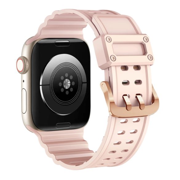 Triple Protection Strap Apple Watch 1/2/3/4/5/6/7/8/9/SE/Ultra, 42/44/45/49mm óraszíj, rózsaszín