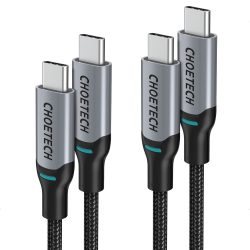   Choetech 2xUSB-C/USB-C kábel, gyorstöltés,100W, 5A 180 cm, fekete