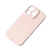   MagSafe Silicone Case iPhone 15 magsafe kompatibilis hátlap, tok, rózsaszín