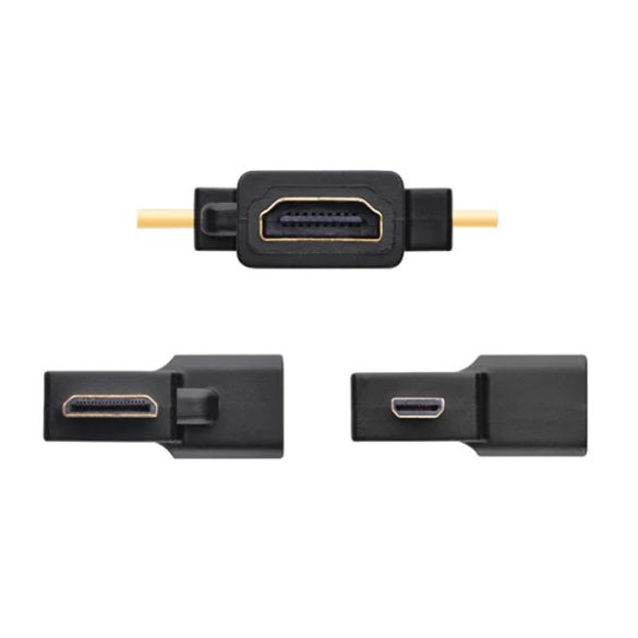 Ugreen 20144 mini HDMI/micro HDMI/HDMI adapter, fekete