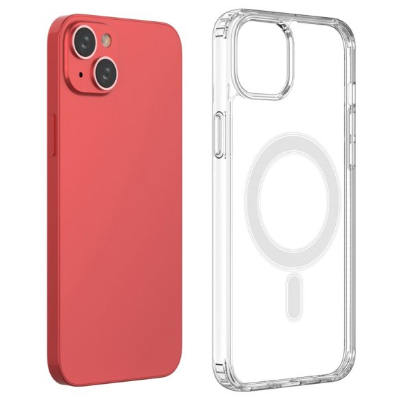 Magsafe Case iPhone 15 magsafe kompatibilis hátlap, tok, átlátszó