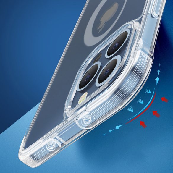 Joyroom Defender Kickstand iPhone 13 Pro MagSafe kompatibilis ütésálló hátlap, tok, átlátszó