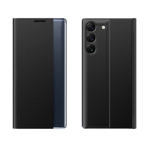New Sleep Case Samsung Galaxy S24 Plus oldalra nyíló tok, fekete