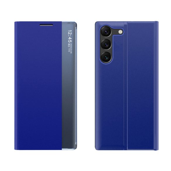 New Sleep Case Samsung Galaxy S24 Plus oldalra nyíló tok, sötétkék