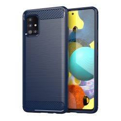   Carbon Case Flexible Samsung Galaxy A51 5G hátlap, tok, kék