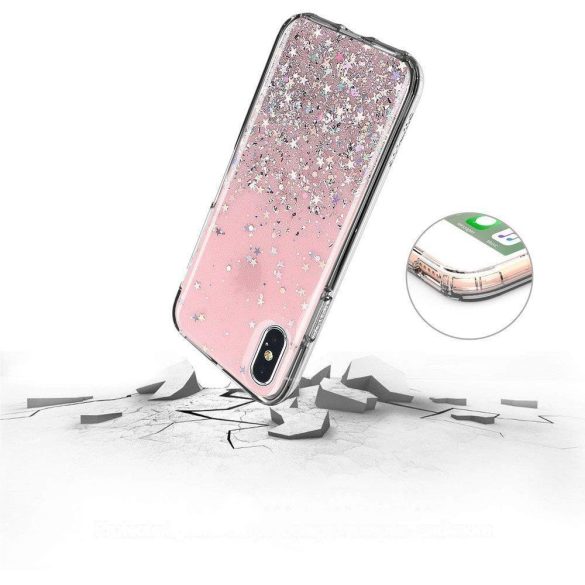 Wozinsky Star Glitter Shining Samsung Galaxy A41 hátlap, tok, rózsaszín