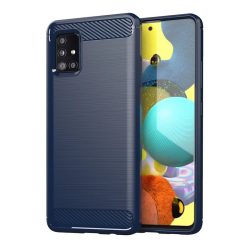Carbon Case Flexible Samsung Galaxy A31 hátlap, tok, kék