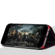 Clear View Case cover Samsung Galaxy A20s oldalra nyíló tok, fekete
