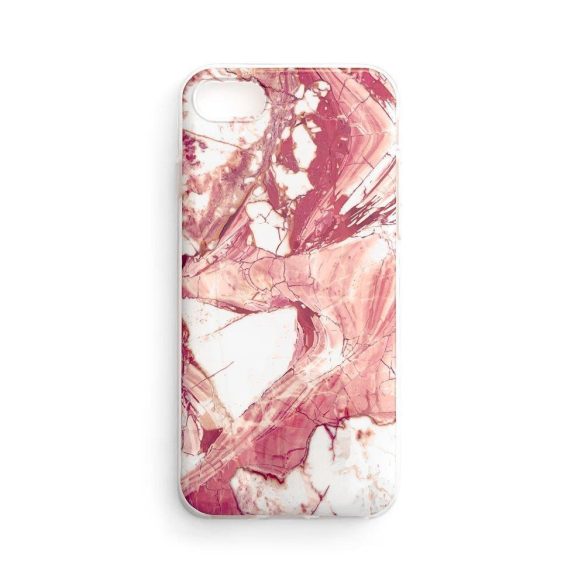 Wozinsky Marble cover iPhone 13 Pro Max márvány mintás hátlap, tok, rózsaszín