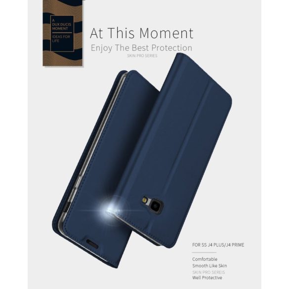 Dux Ducis Skin X Samsung Galaxy A41 oldalra nyíló tok, sötétkék