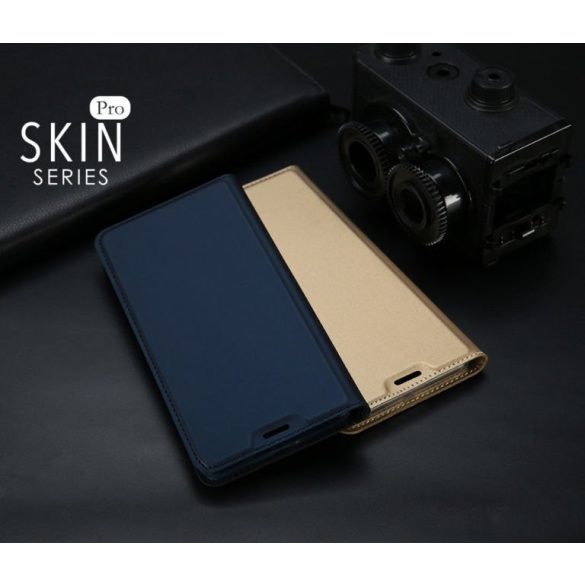 Dux Ducis Skin X Samsung Galaxy A41 oldalra nyíló tok, sötétkék