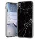 Wozinsky Marble case iPhone 11 márvány mintás hátlap, tok, fekete