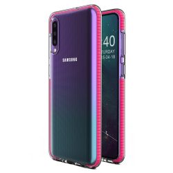  Spring Case Clear TPU Gel Samsung Galaxy A40 hátlap, tok, pink