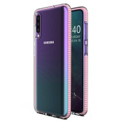   Spring Case Clear TPU Gel Samsung Galaxy A40 hátlap, tok, rózsaszín