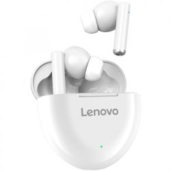   Lenovo HT06 Bluetooth headset akkumulátoros töltő tokkal, fehér