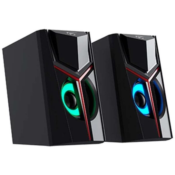 Havit SK206 RGB Gaming Speaker, 2x3W, hangszóró, fekete