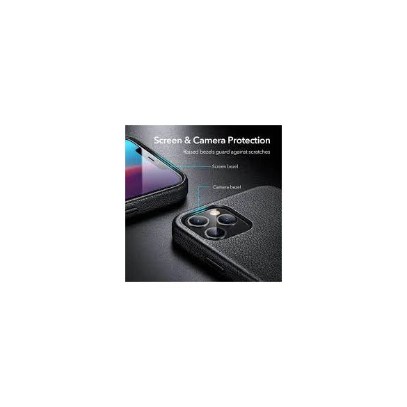 ESR Metro Premium iPhone 12 Pro Max oldalra nyíló tok, fekete