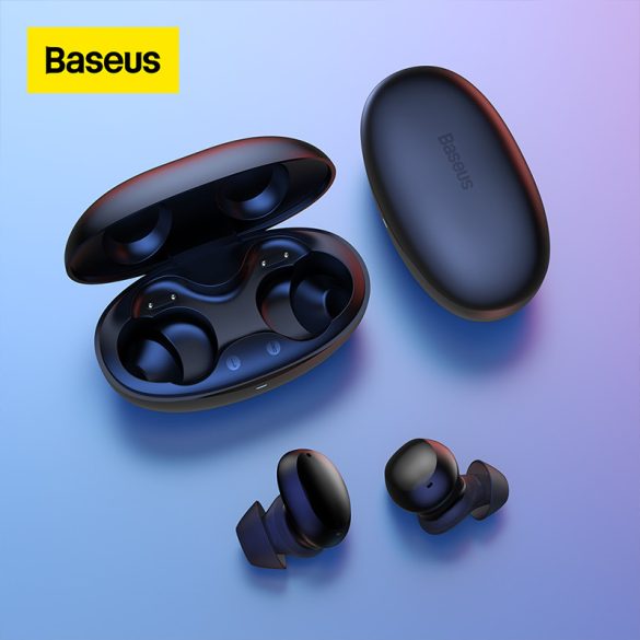 Baseus Encok W11 Bluetooth 5.0 Earphone, Headset, vezeték nélküli töltés funkcióval, fekete