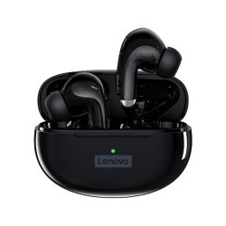   Lenovo LP5 Bluetooth headset akkumulátoros töltő tokkal, fekete