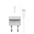 Foneng K210 Fast Charger USB-A hálózati töltő adapter USB-C kábellel, gyorstöltő, 2.1A, fehér