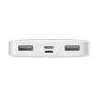 Baseus Bipow Powerbank, hordozható külső akkumulátor 2xUSB-A/USB-C/Micro-USB, LED kijelzővel, 10000 mAh, 15W, fehér