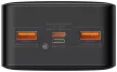 Baseus PPBD050401 Bipow PD Power Bank, hordozható külső akkumulátor 2xUSB/USB-C/micro USB, 30000 mAh, 20W, fekete