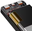 Baseus PPBD050401 Bipow PD Power Bank, hordozható külső akkumulátor 2xUSB/USB-C/micro USB, 30000 mAh, 20W, fekete