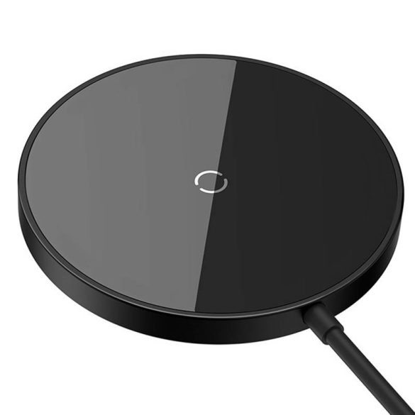 Baseus Simple Mini3 MagSafe kompatibilis vezeték nélküli töltő, 15W, fekete