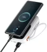 Baseus PPQD060302 Qpow Power Bank, hordozható külső akkumulátor USB/USB-C/Lightning, USB-C kábellel, 20000 mAh, 22.5W, fehér