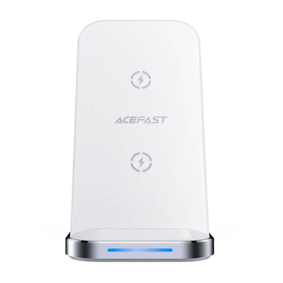 Acefast E15 3-in-1 Wireless Charger, AirPods, Apple Watch és mobiltelefon vezeték nélküli töltő, 15W, fehér