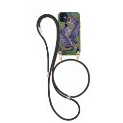  Iphoria iPhone 11 Olive Leopards nyakba akasztós hátlap, tok, mintás, zöld