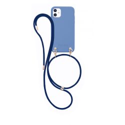   Iphoria iPhone 11 Soft Touch simple nyakba akasztós hátlap, tok, kék