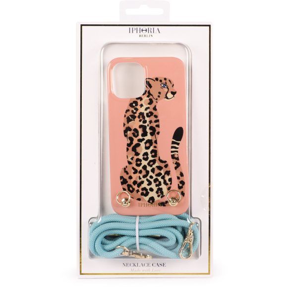 Iphoria iPhone 11 Leopard Lady Nude nyakba akasztós hátlap, tok, mintás, rózsaszín