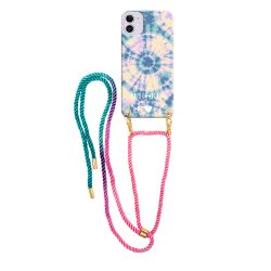   Iphoria  iPhone 12/12 Pro Tie Dye Pastel nyakba akasztós hátlap, tok, mintás, színes