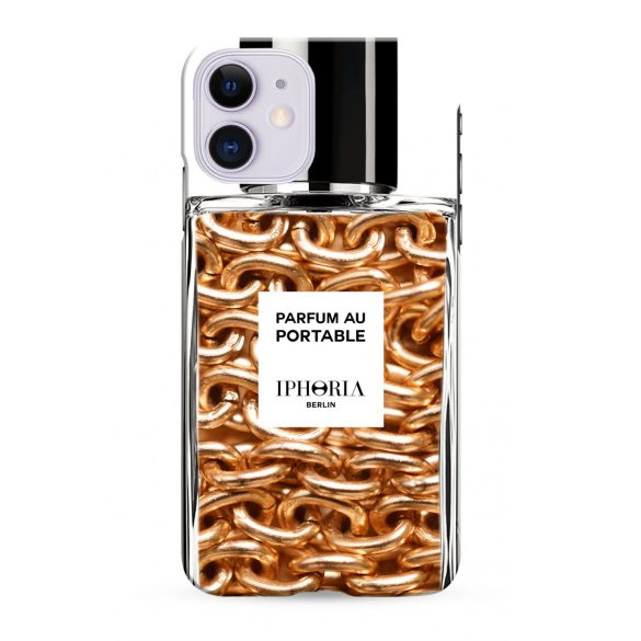 Iphoria iPhone 12/12 Pro Parfum au Portable Golden Chains hátlap, tok, mintás, arany