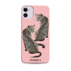   Iphoria  iPhone 11 Leopards hátlap, tok, mintás, rózsaszín