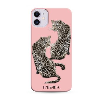   Iphoria iPhone 11 Leopards hátlap, tok, mintás, rózsaszín