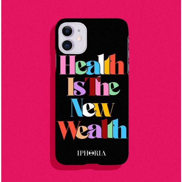 Iphoria iPhone 12 Health hátlap, tok, mintás, fekete