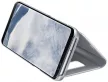 Clear View Case cover Samsung Galaxy A20s oldalra nyíló tok, ezüst