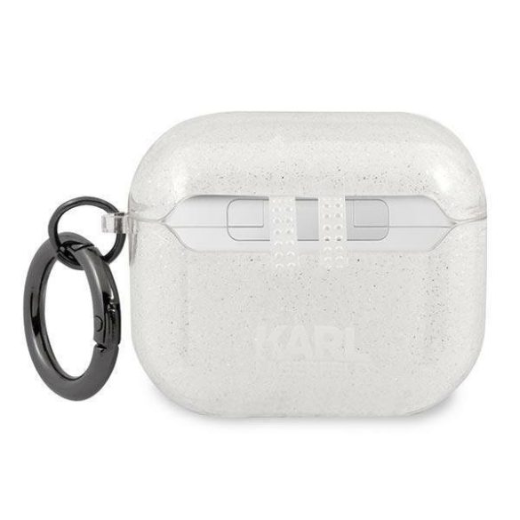 Karl Lagerfeld Apple Airpods 3 Glitter Karl's Head (KLA3UKHGS) tok, ezüst