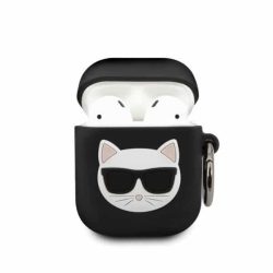   Karl Lagerfeld Apple Airpods Choupette (KLACA2SILCHBK) szilikon tok, fekete