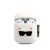 Karl Lagerfeld Apple Airpods Choupette (KLACA2SILCHWH) szilikon tok, fehér