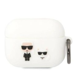   Karl Lagerfeld Airpods 3 Silicone Karl & Choupette hátlap, tok, fehér