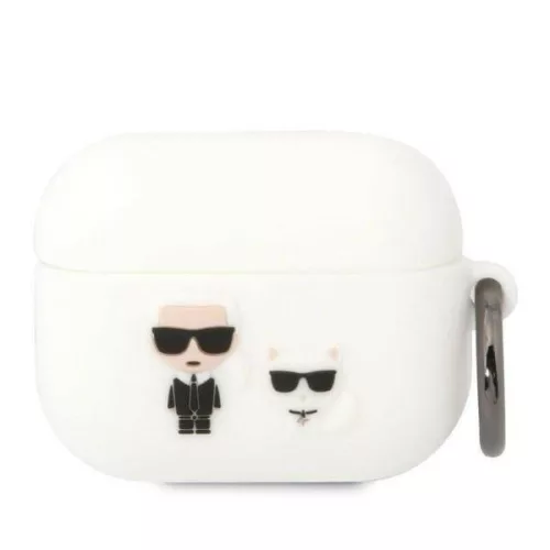 Karl Lagerfeld Airpods Pro Silicone Karl & Choupette (KLACAPSILKCW) tok, fehér