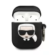 Karl Lagerfeld Apple Airpod (KLACCSILKHBK ) szilikon tok, fekete
