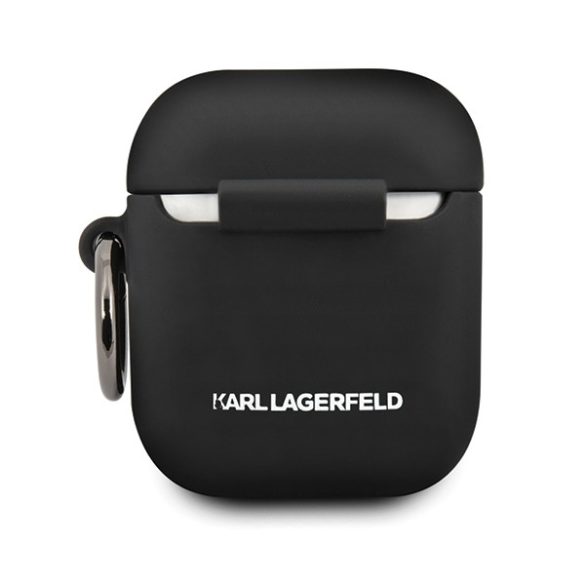 Karl Lagerfeld Apple Airpod (KLACCSILKHBK ) szilikon tok, fekete