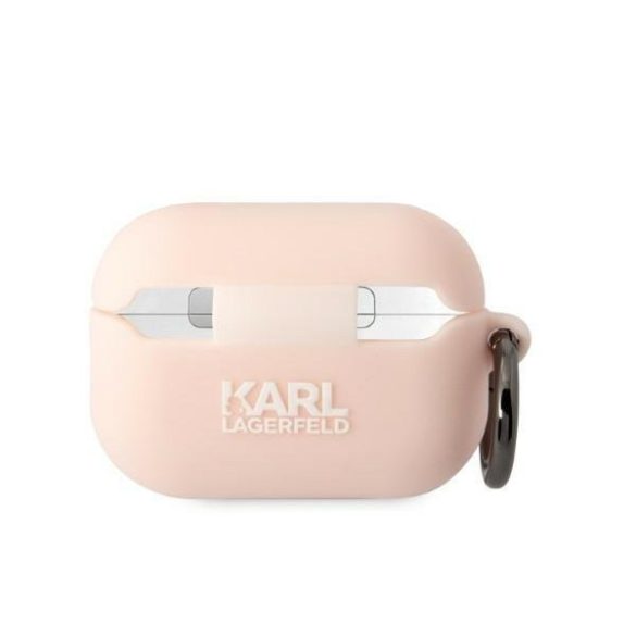 Karl Lagerfeld Airpods Pro 2 Silicone Karl Head 3D (KLAP2RUNIKP) tok, rózsaszín