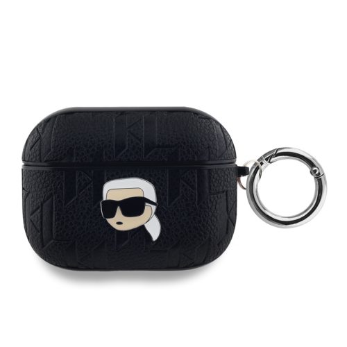 Karl Lagerfeld PU Embossed Karl Head AirPods Pro, tok, fekete