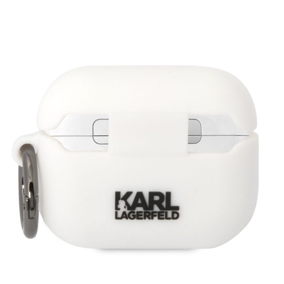 Karl Lagerfeld 3D Logo NFT Choupette Head Silicone Case AirPods Pro (KLAPRUNCHH) tok, fehér